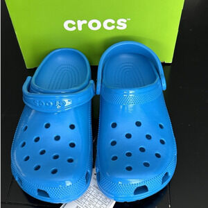 Classic Clogs Neon Highlighter Blue 209683-4OS Men's 7 Women's 9 NEW $60